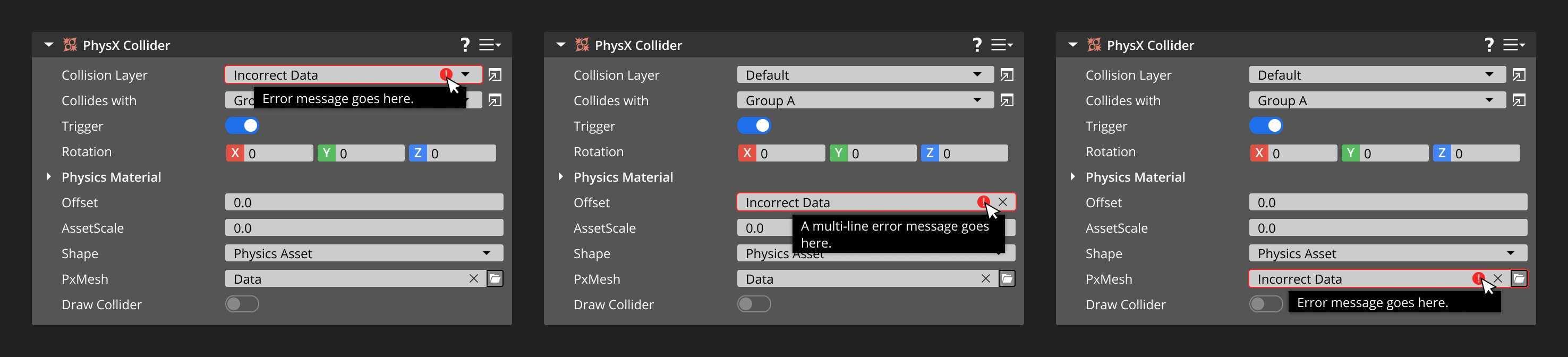 Text Input Validation Tooltips