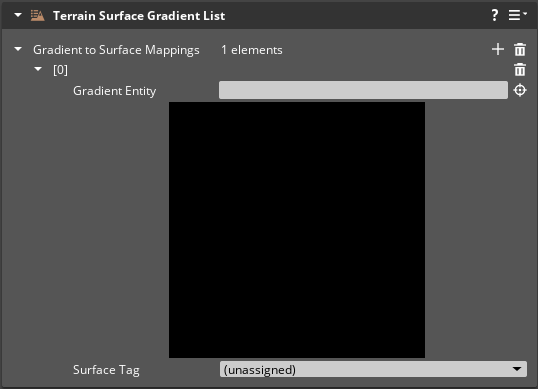 Terrain Surface Gradient List component properties