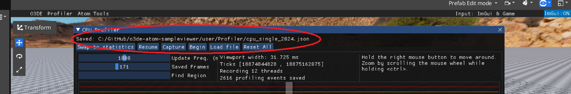 Imgui profiler save