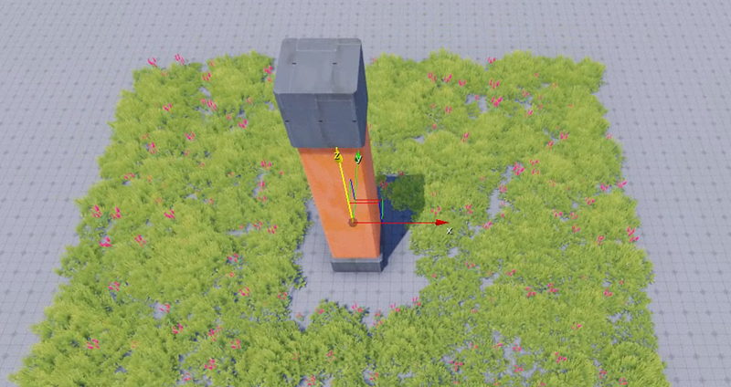 Specify vegetation blockers in your level.